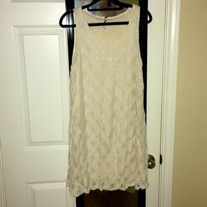 Elegant Off White Lace Dress